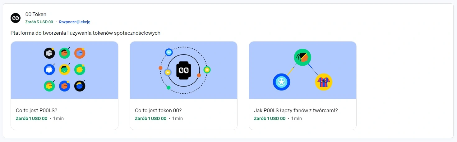 Coinbase quiz wiedza o 00 Token