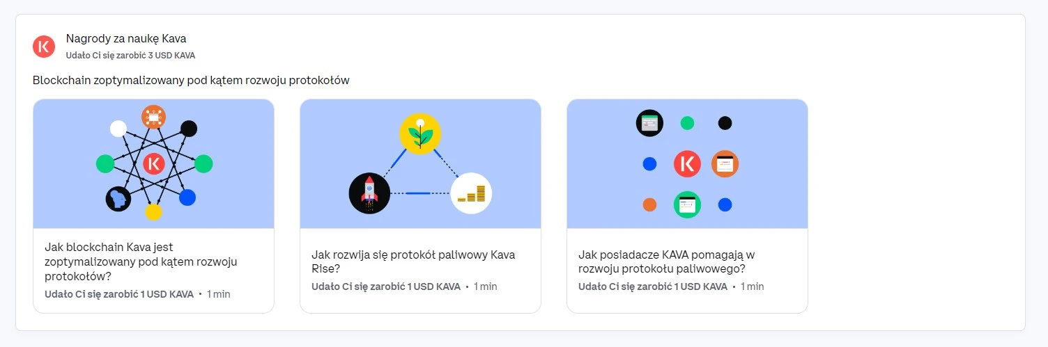 Coinbase quiz wiedza o kryptowalucie Kava
