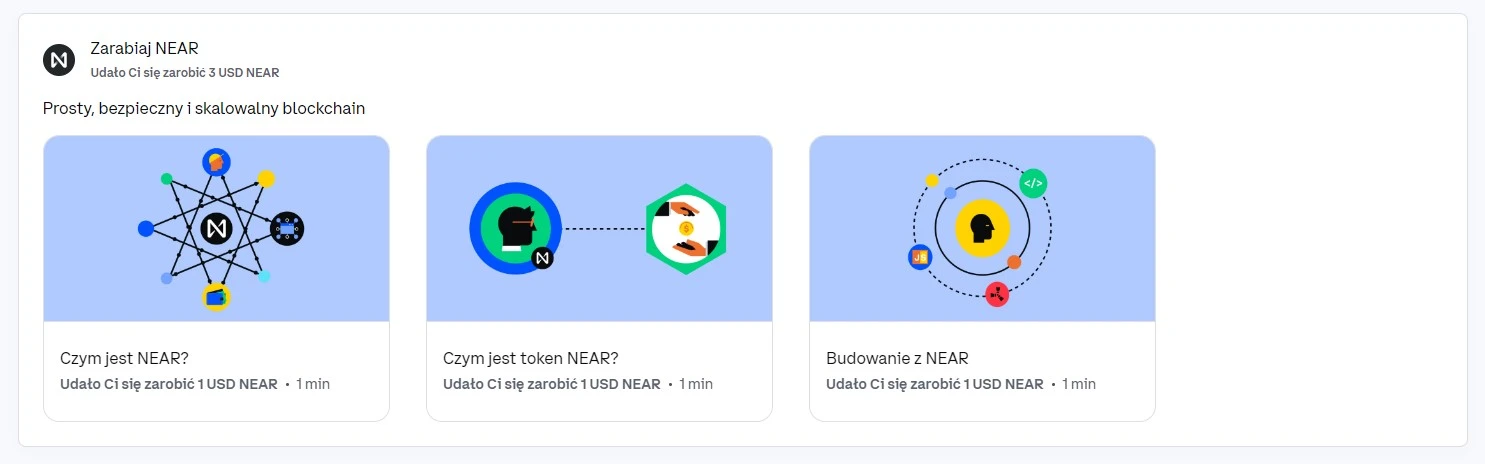 Coinbase quiz wiedza o kryptowalucie Near
