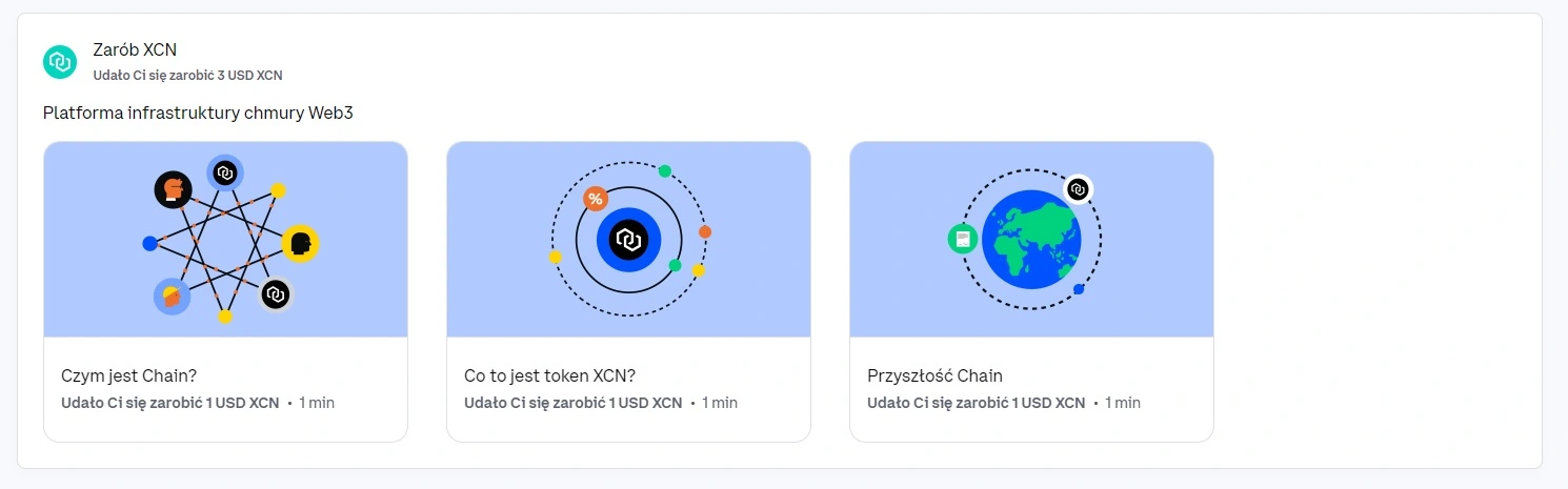 Coinbase quiz wiedza o kryptowalucie XCN