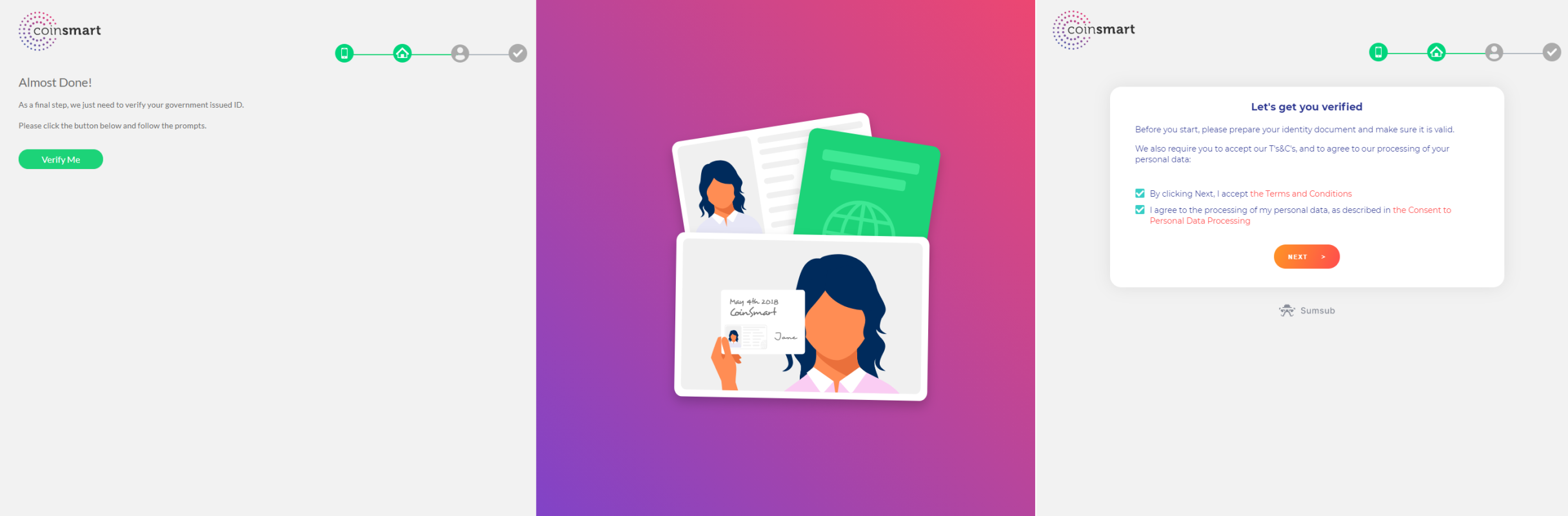 CoinSmart weryfikacja tożsamości know your customer.