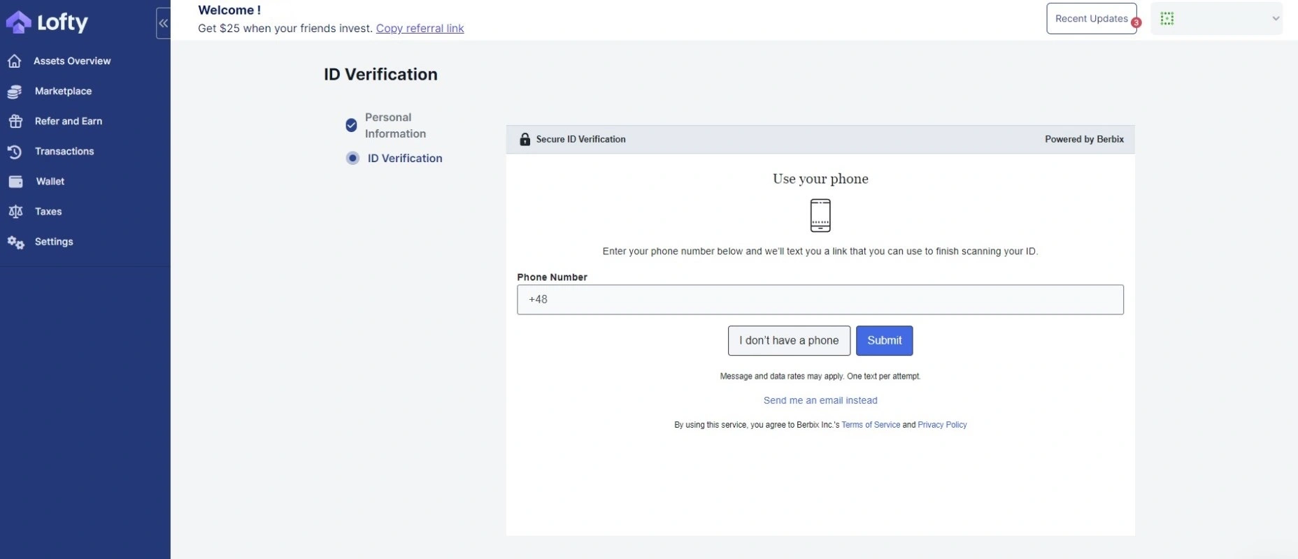 Weryfikacja tożsamości KYC w Lofty