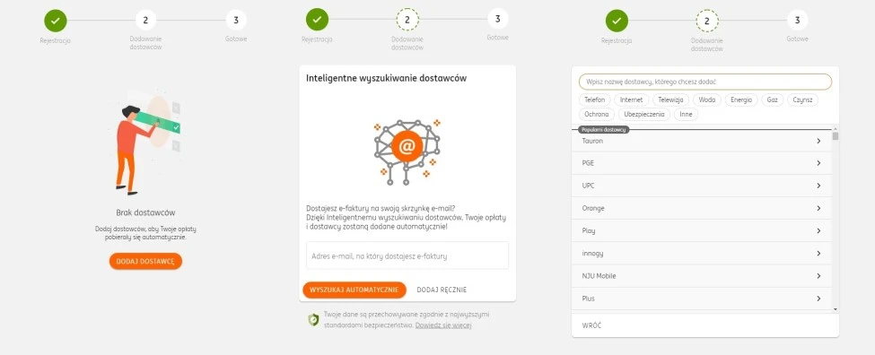 Moje Usługi dodawanie rachunkow