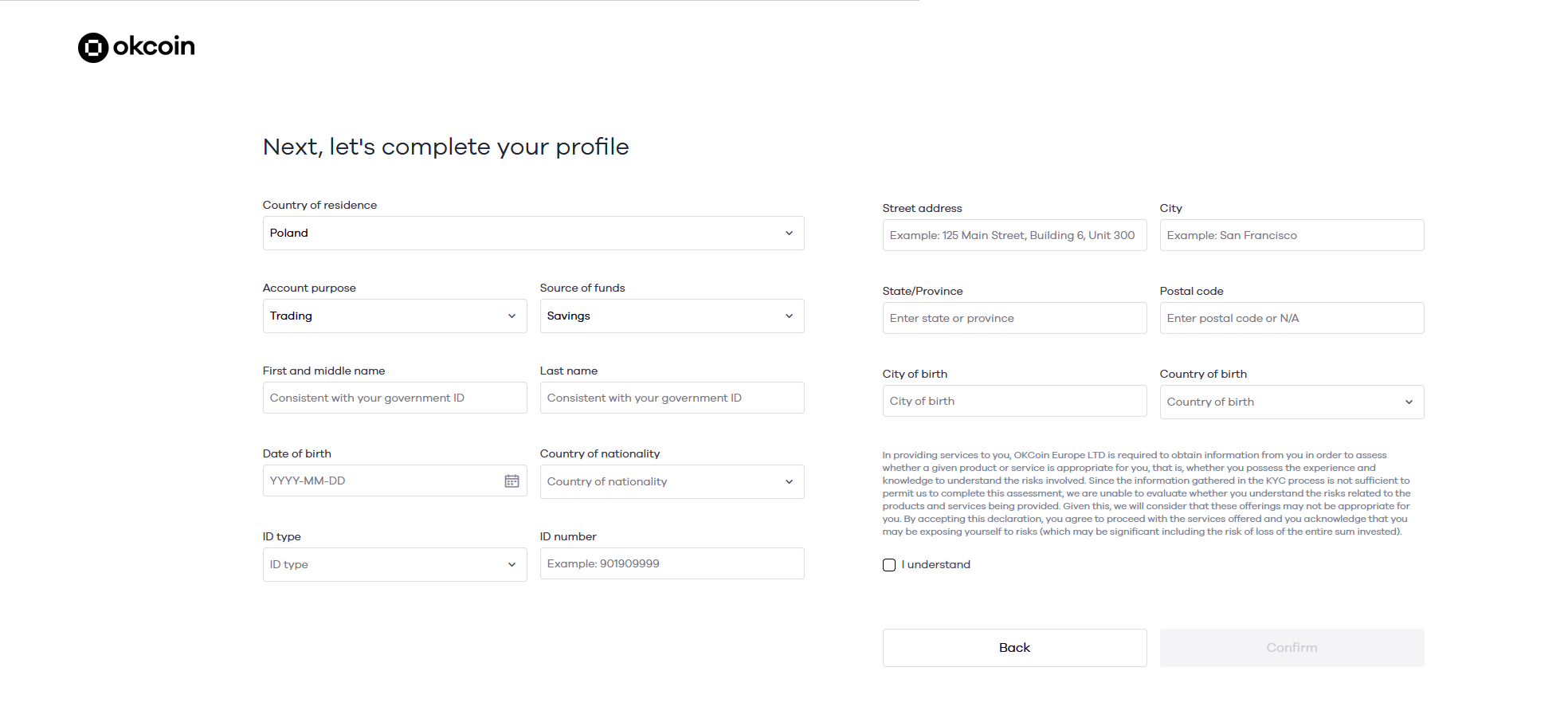 Rejestracja w OkCoin