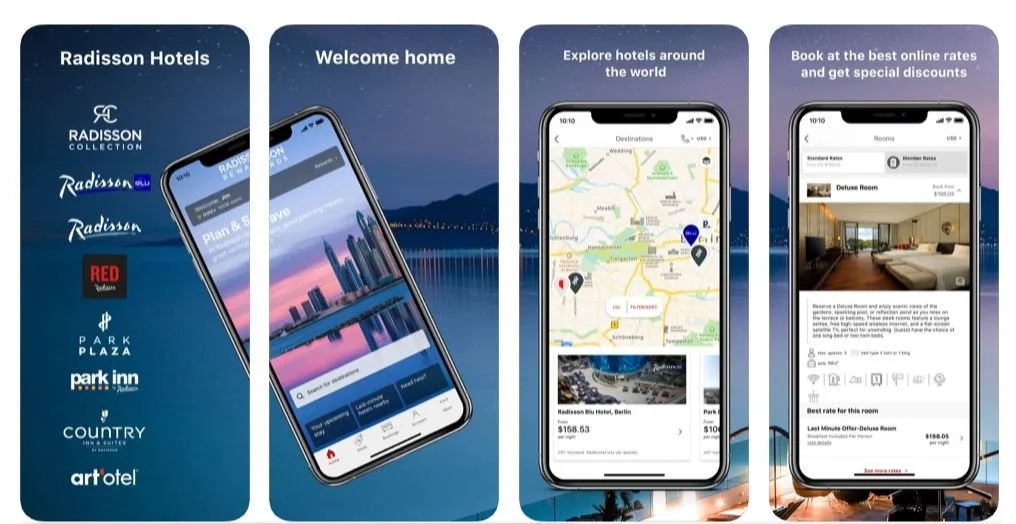 Aplikacja Radisson hotels pozwala na dostęp do pokoju za pomocą klucza cyfrowego