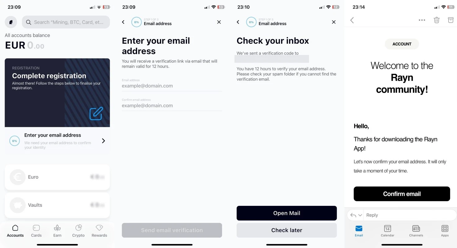 Potwierdzenie adresu email w Rayn