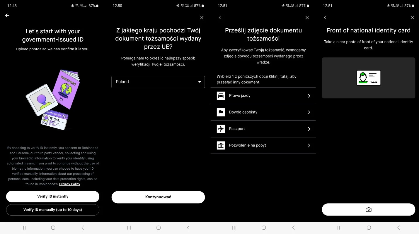 Robinhood registration