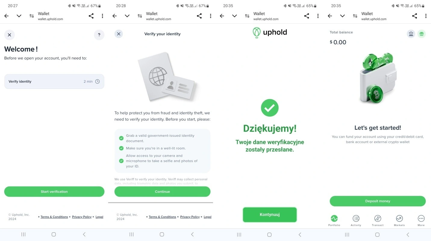 Uphold weryfikacja tożsamości